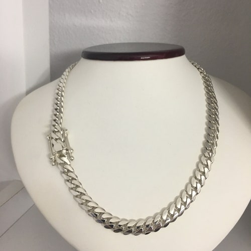 8mm16 Inch 999 Pure Solid Silver Hand Made Cuban Link Chain - Etsy