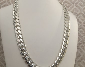 19mm 26inch Hand Made Pure Solid 999 Silver cuban Link - Etsy