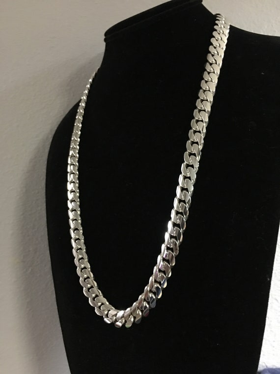 11 5mm 999 Pure Solid Silver 26 Inches Hand Made Cuban Link Etsy