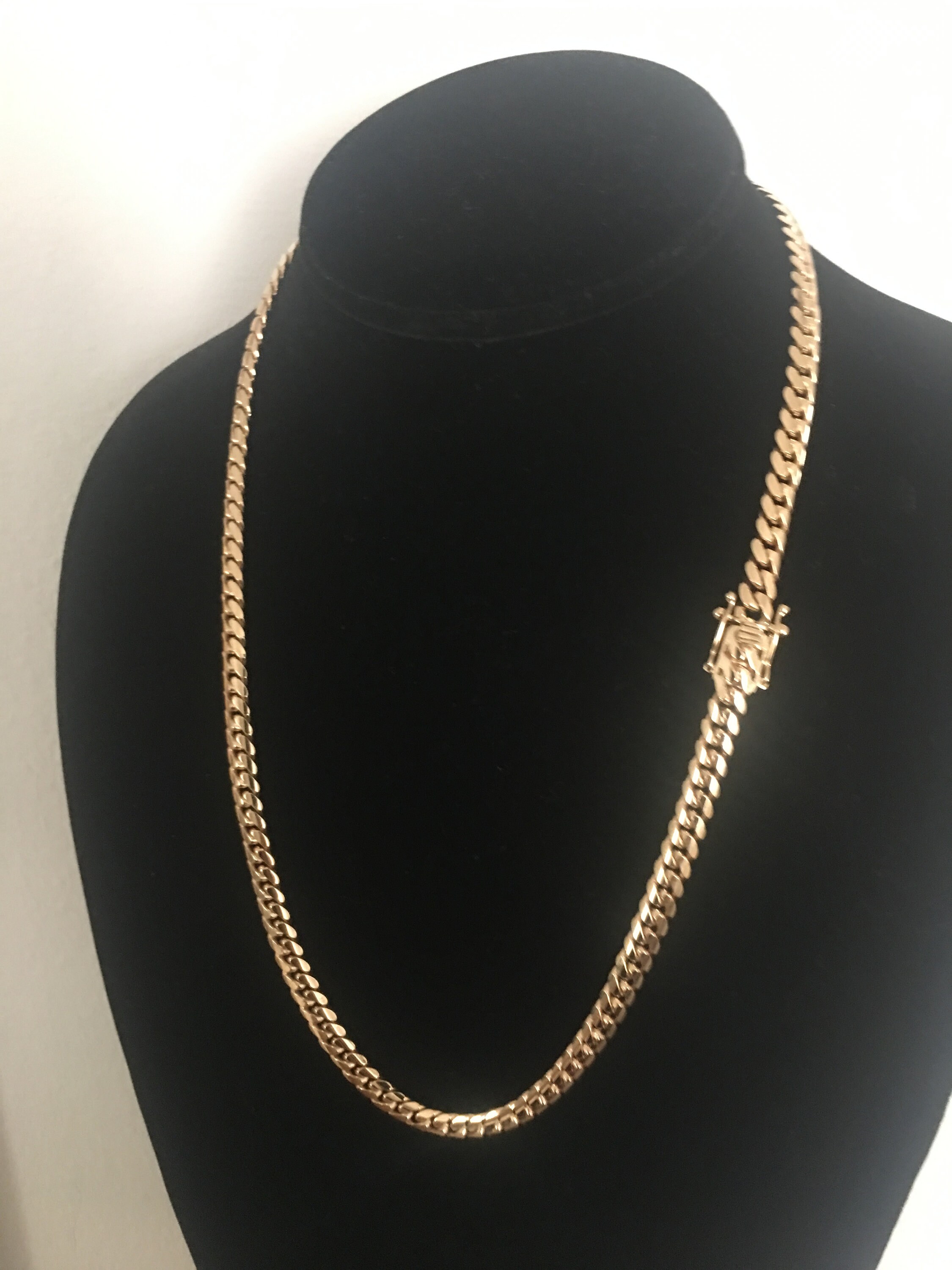 6.6mm 14k Gold Solid Hand Made Cuban 