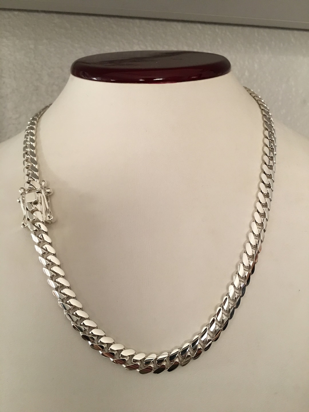 Gus Villa 14 Cuban Link Chain 7mm 24inch 999 Pure Solid Hand Made