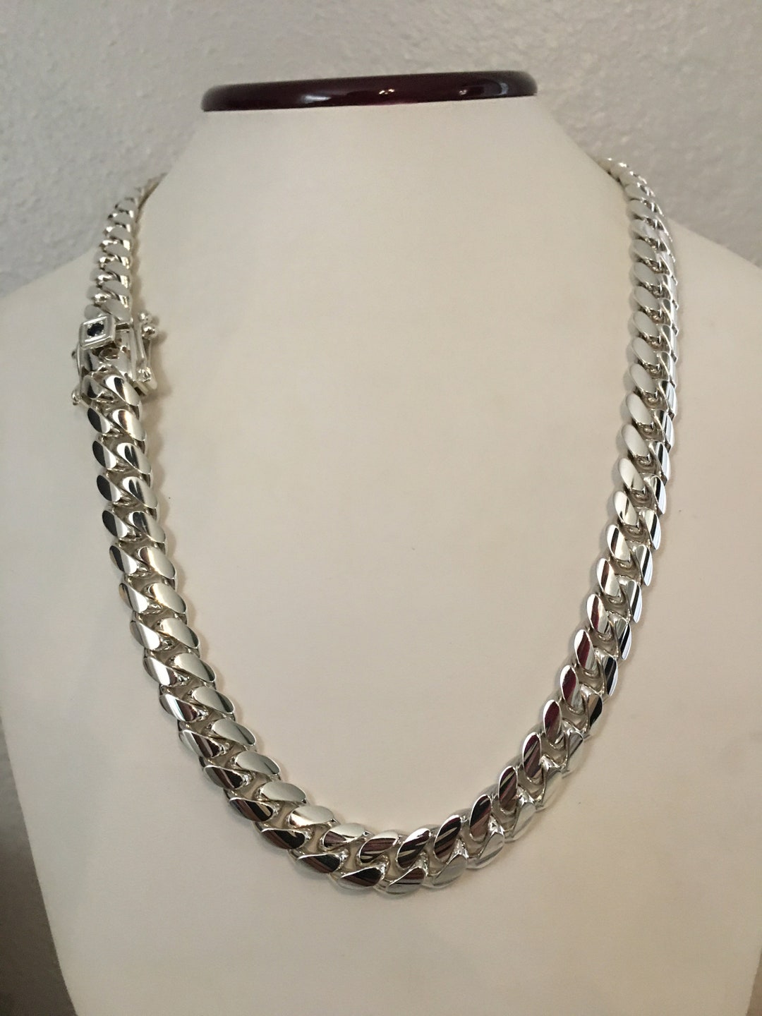 9mm 22inch 999 Pure Solid Silver Hand Made Cuban Link Chain - Etsy