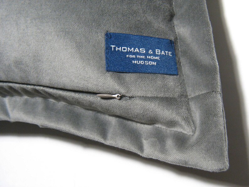 Atlantic Blue Velvet One Pillow Cover 22x 22 Luxurious Thick Velvet Throw Pillow with 1 Flange