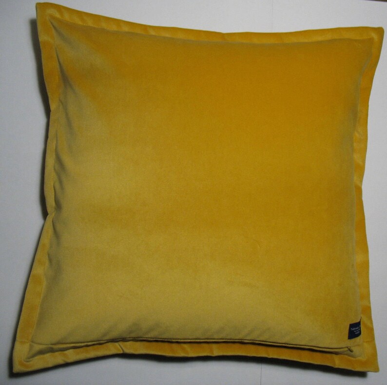 SET of TWO Ochre Plush Velvet Throw Pillow Covers 22x Etsy