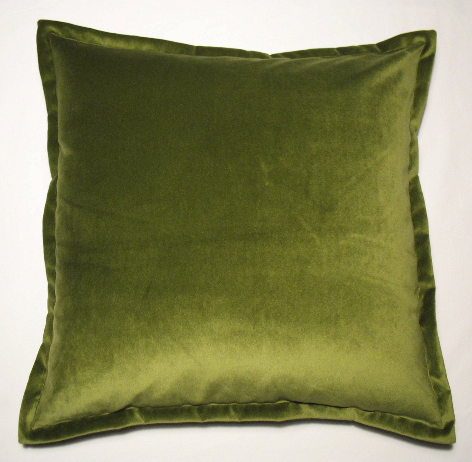 Olive Green ONE UNIT soft Velvet Throw Pillow Cover 22x Etsy