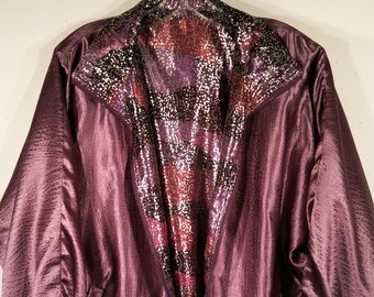 セットアップ　パープル　80s 90s ヴィンテージ 2B 80's 90's Tracksuit Women's Jacket Reversible Purple Satin