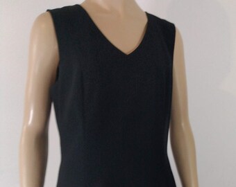 Robe Fourreau Noire Ann Taylor LOFT - Taille 10, Sans Manches, œillets - Très Bon état Occasion