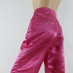 hot pink satin pants