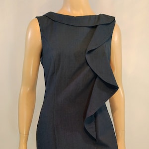 Calvin klein black ruffle dress sales