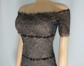 Black Lace Dress by GUESS Stretchy Size XS