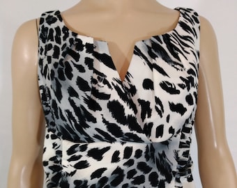 Vintage Sleeveless Leopard Print Dress, RONNI NICOLE Size 10