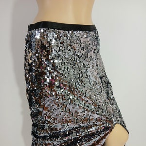 American Made! SALE - Gunmetal Pencil Sequin Skirt