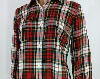 Vintage Ralph Lauren Plaid Shirt, Women's Petite Size M, 100% Cotton