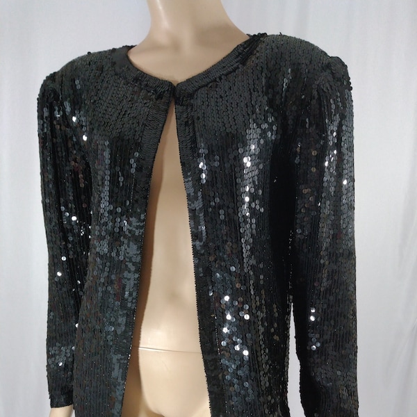 sequin shawl jacket
