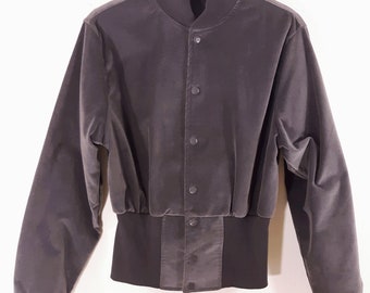 Vintage Suzanne Somers Ultrasuede Bomber Jacket, Purple 80s Posh Lux, XS