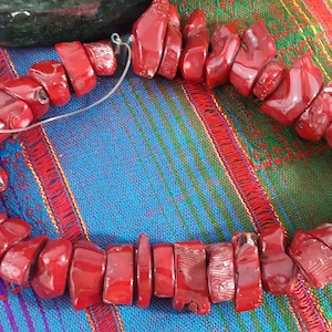 Red Coral Beads Large Japanese Noble Coral Bead Strand Natural Coral Gemstone Genuine UBER RARE Extra Large Coral High Quality Specimen