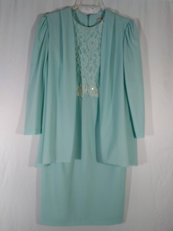 Women's Dress 70's 80's Long Sleeve Pastel Carribe
