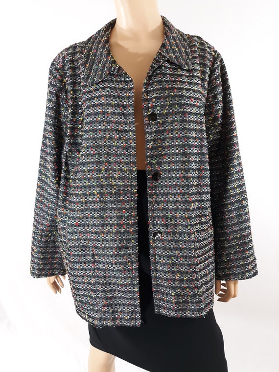 90's Women's Top Jacket Designer Gorgeous Texture… - image 3