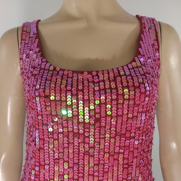 Sloane Pink Sequin Tank Top main image 1