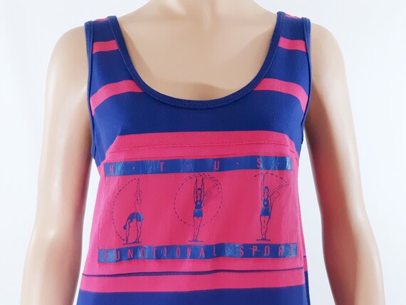 Tank Top Women's 80's Unisex Hang Ten 100% Cotton… - image 2