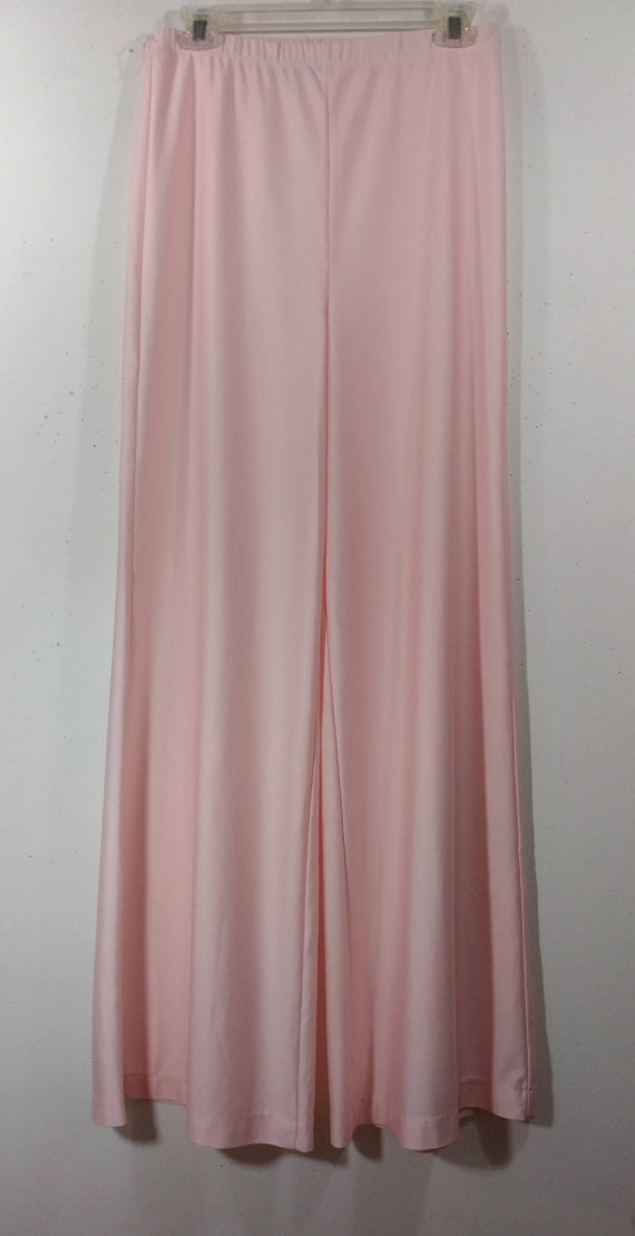 70's Pink Pants Women's Satin Nylon Maxi Full Long Stretchy Elastic Waist  Like New Perfect Condition Vintage by JC PENNEY Qiana Size M -  Canada