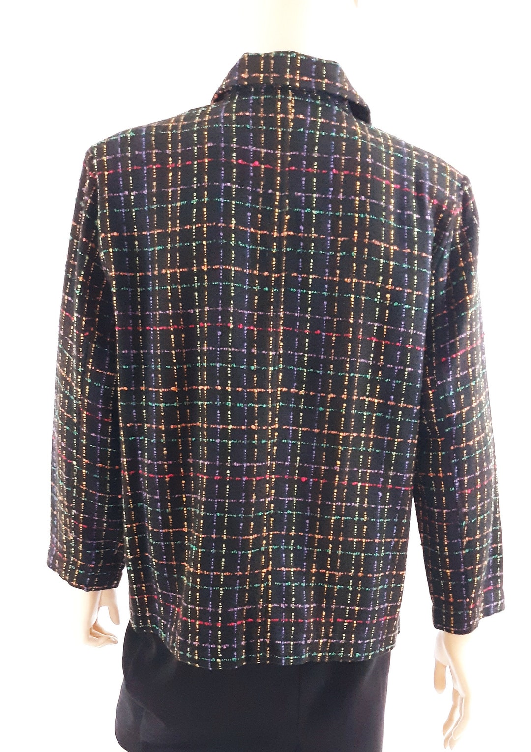 Black ZigZag Tweed Jacket main image 1