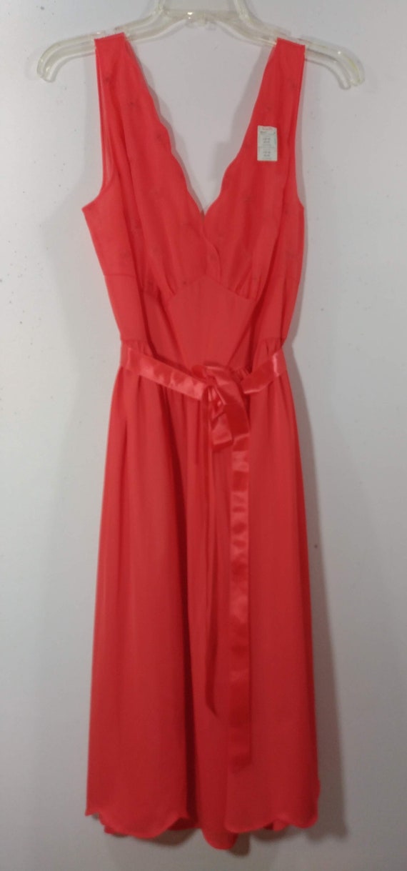 Red Slip 60's Vanity Fair Slip Night Gown Women's… - image 8