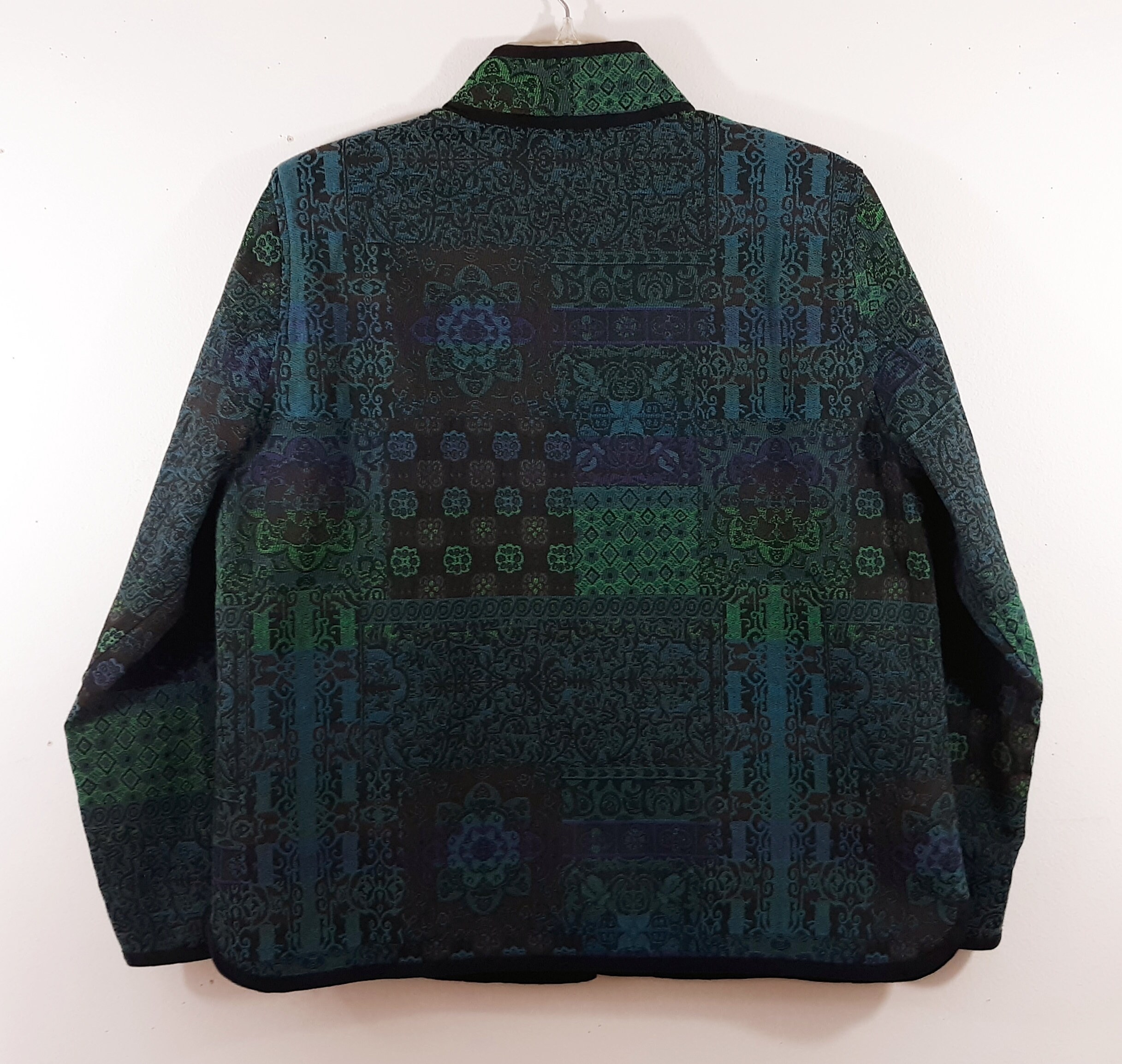 80's 90's Women's Jacket Blazer Blue Green Black | Etsy