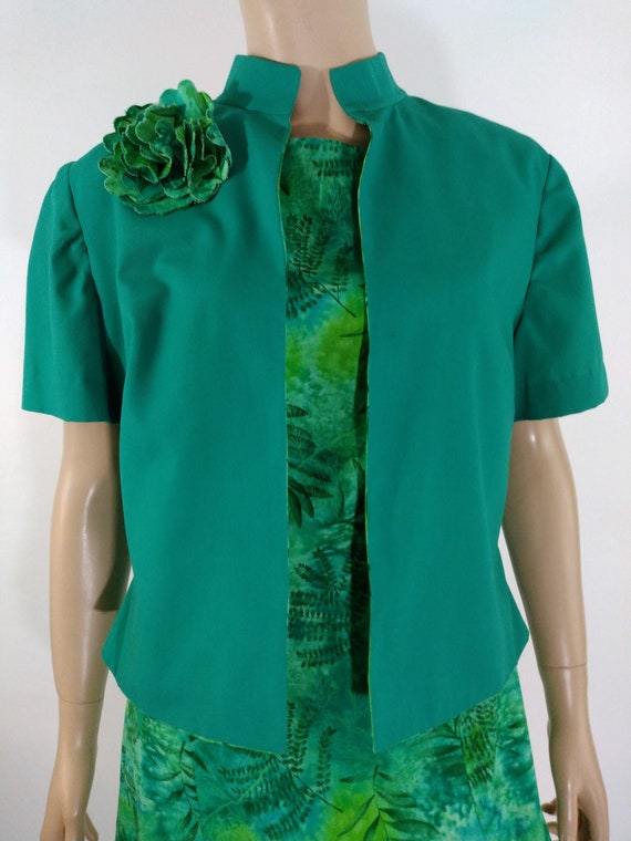 80's Women's Dress Set Shift Dress Matching Jacke… - image 1