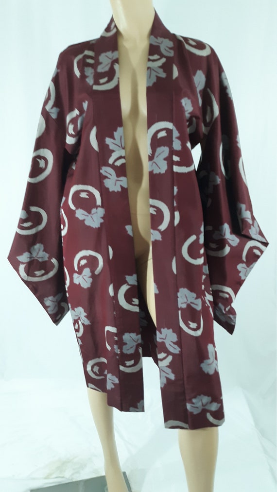 Japanese Kimono Robe Women's Unisex Satiny Deep R… - image 3