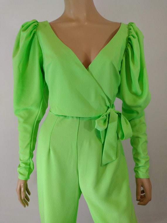 Women's Jumpsuit Neon Pastel Green Dramatic Puffy 