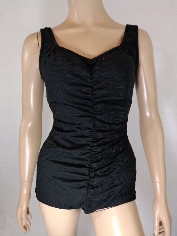 Vintage Swimsuit 60's 70's Women's Black Tiger St… - image 2