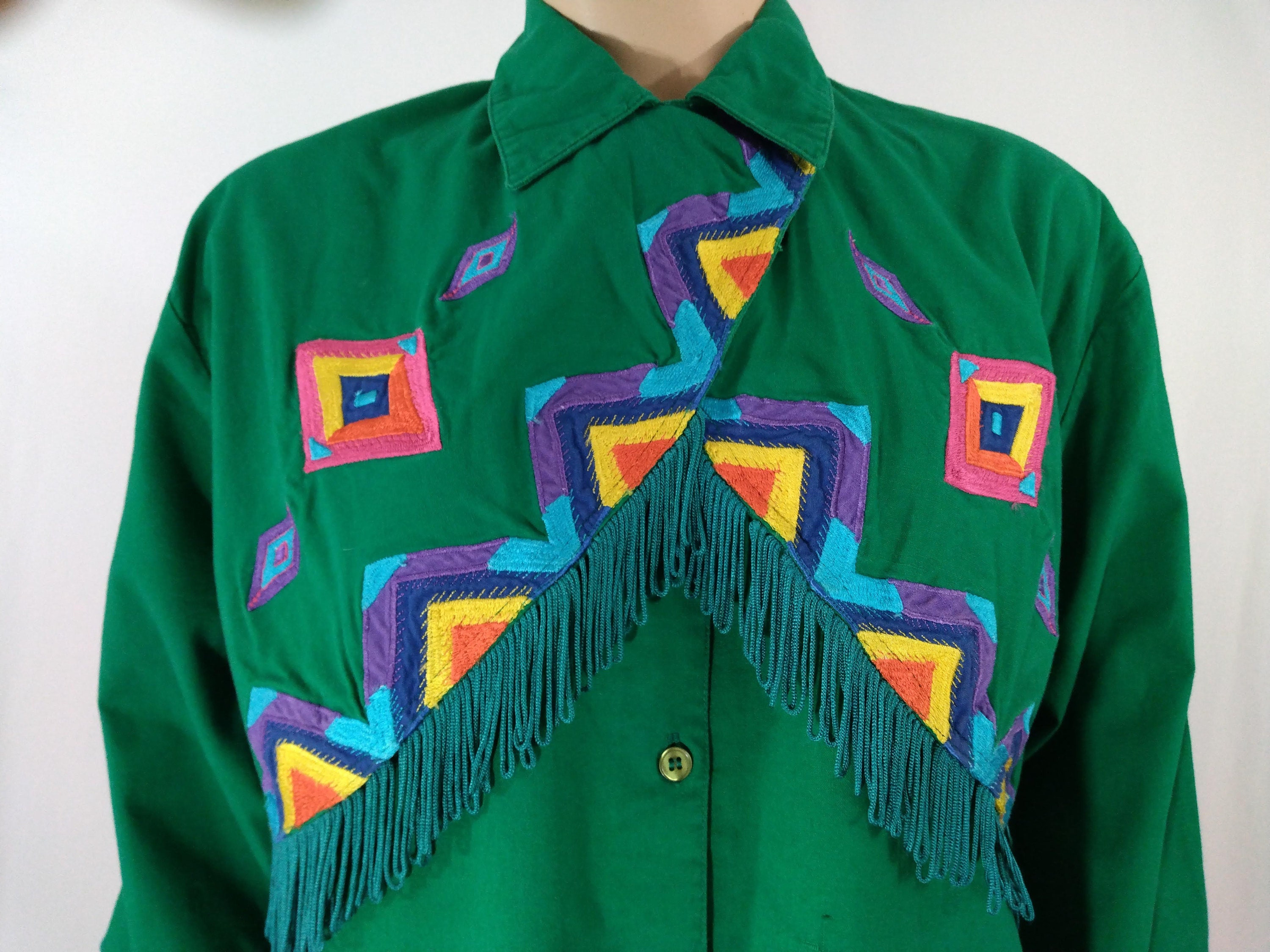70s Fringe Shirt - Etsy