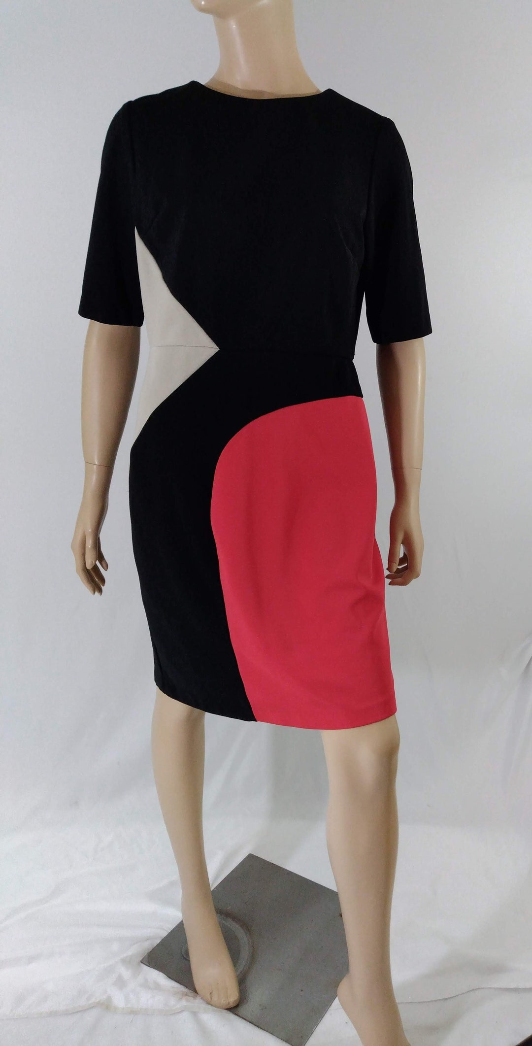 Robe Sandra Darren Taille 10 – Colorblock – Noire – Femme