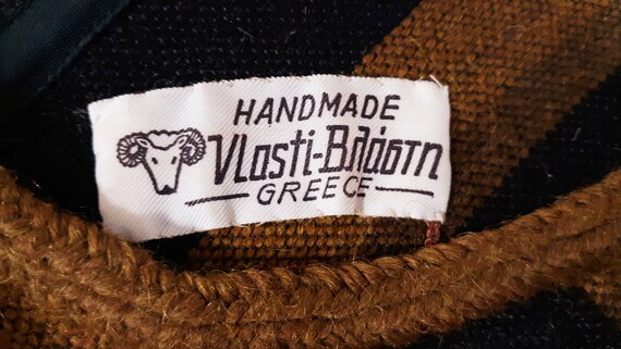 Handmade 70s Wool Poncho: Striped, Fringed, Vinta… - image 10