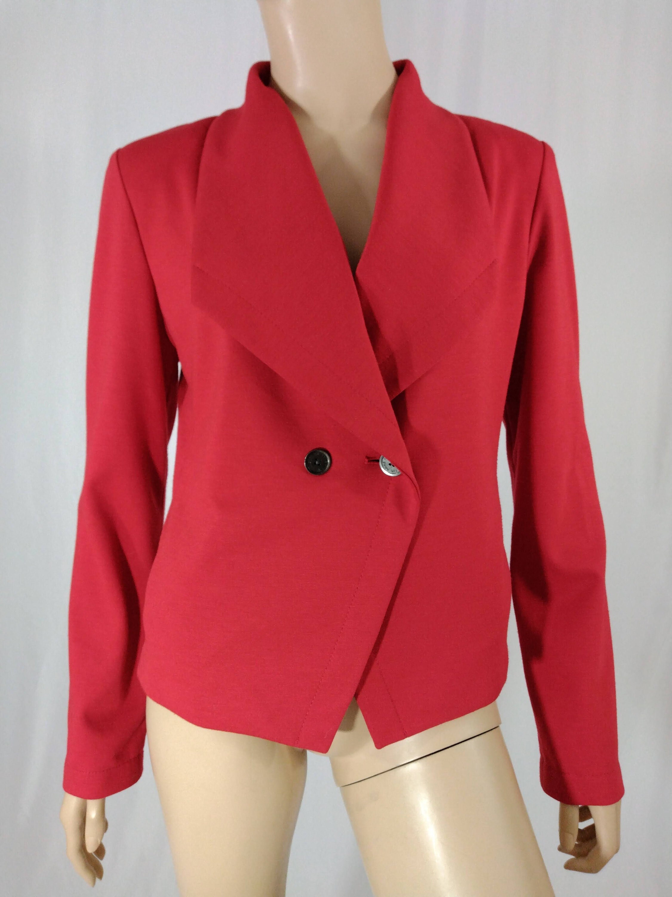 ANNE KLEIN Blazer Women s Red Blazer 90 s Metal Buttons Pockets