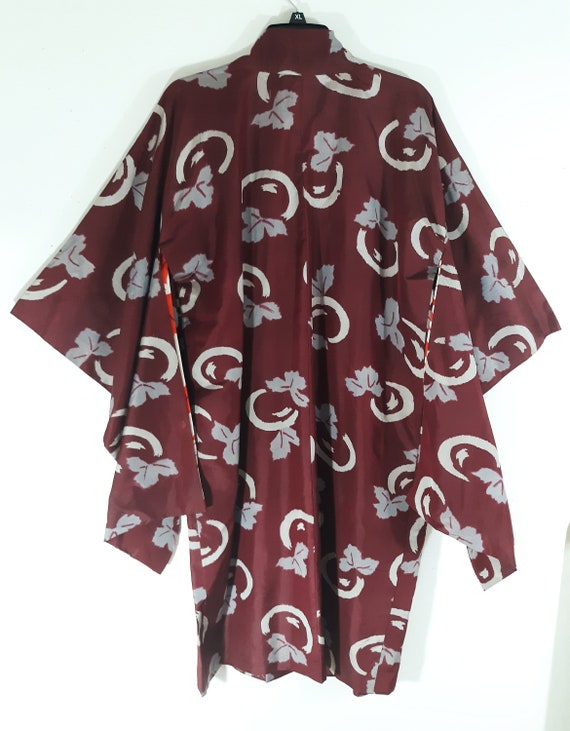 Japanese Kimono Robe Women's Unisex Satiny Deep R… - image 10