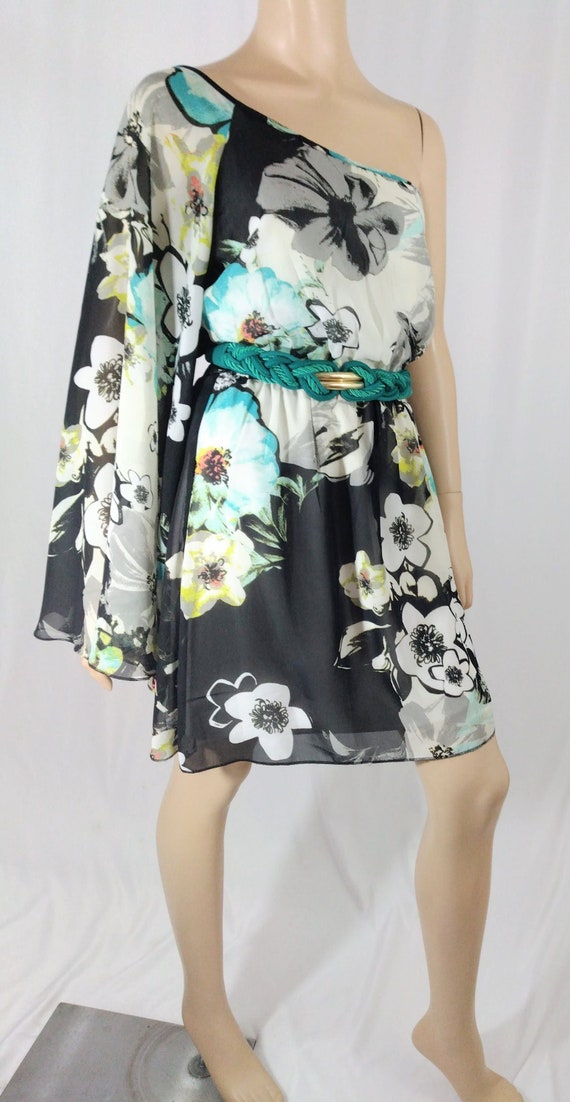 ruby rox one shoulder dress Floral One-shoulder Dress, RUBY ROX Size L