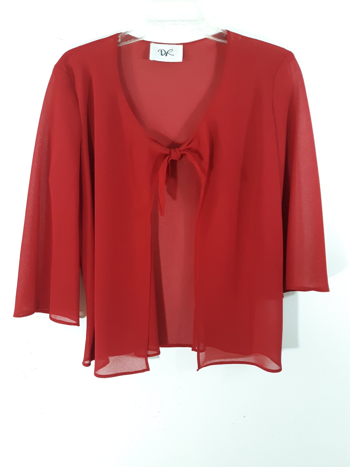 80's Women's Dress Sheer Jacket Set Semi Formal Red | Etsy