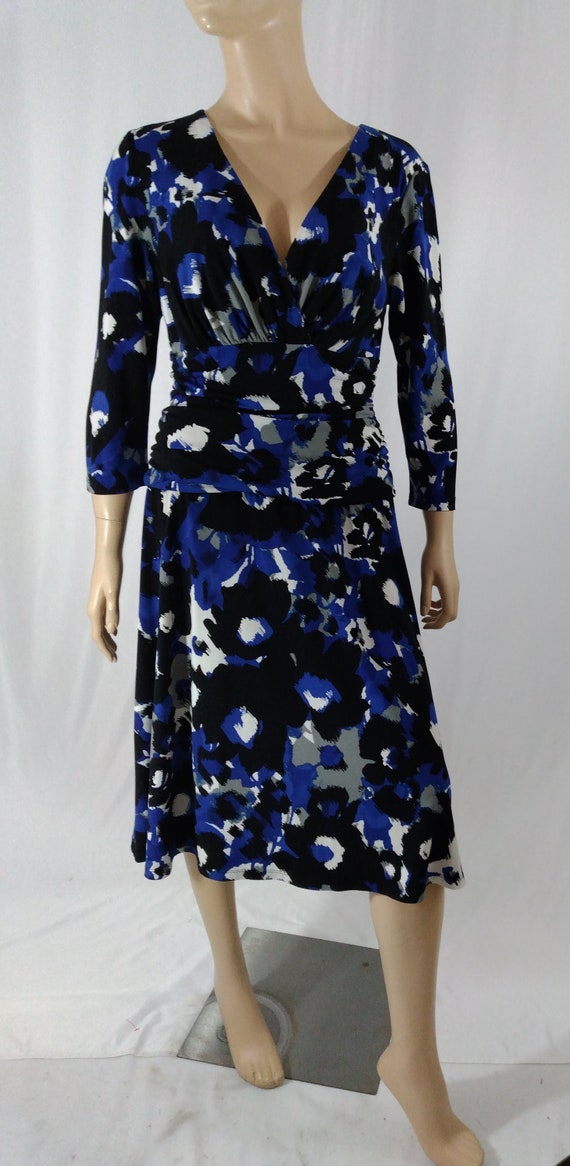 Nine West Dress Women's Dress Abstract Print 3/4 … - image 3