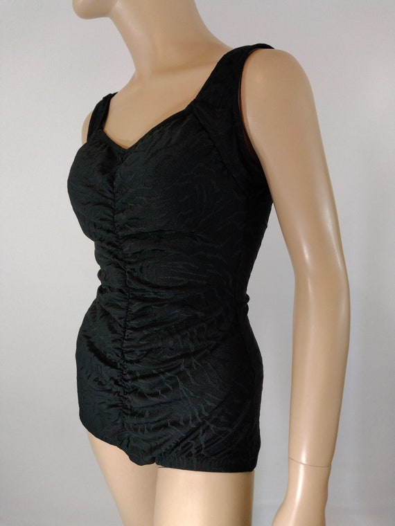 Vintage Swimsuit 60's 70's Women's Black Tiger St… - image 4