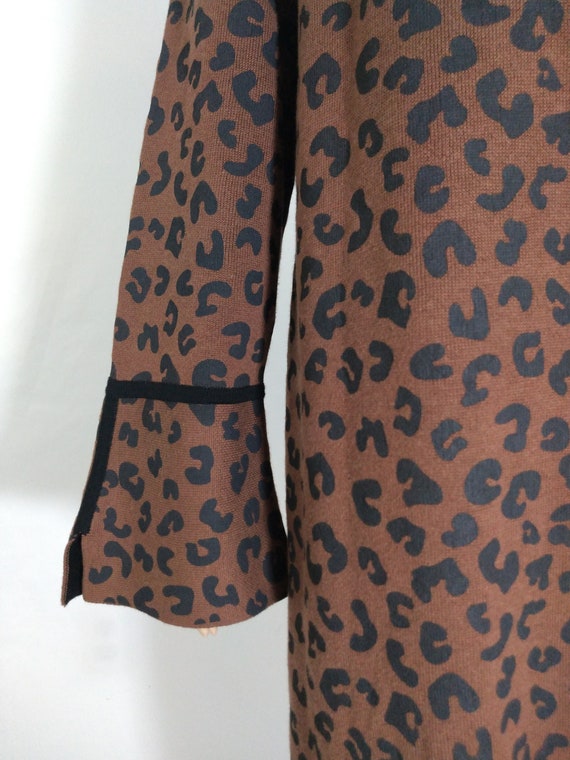 Plus Size Reversible Duster: Brown Leopard Print … - image 5