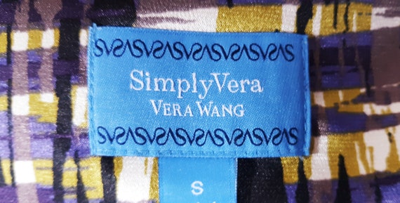 Vera Wang Women's Shirt Short Sleeve Abstract Str… - image 10