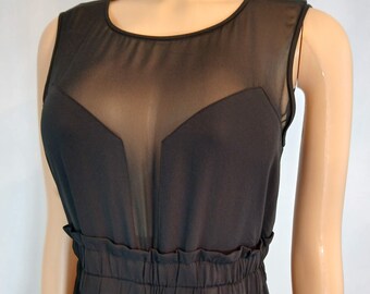 Designer Jumpsuit Black, Sexy Sleeveless, by BCBG Size M