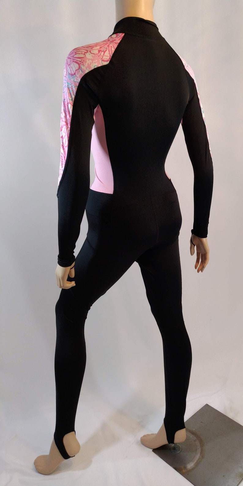 Vintage 80s Spandex Unitard: TILOS, Black & Floral Surf Suit - Etsy