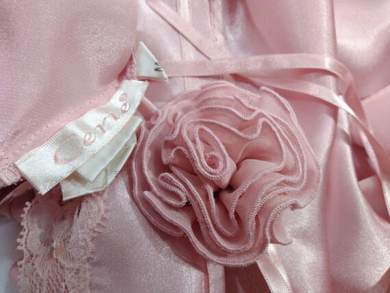 トップス 1920s Pale Pink Silk Lingerie 1920's 1930's Pink Rayon & Ecru Lace 2 Lingerie Piece Set