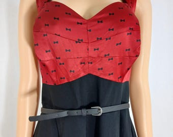 Dress Black Red 60's Style Sleeveless Vintage by  TORRID Size 12