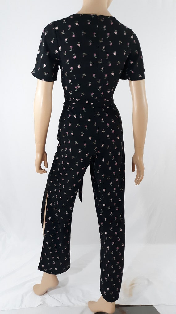 Women's Black Jumpsuit One Piece Pantsuit Fitted … - image 7