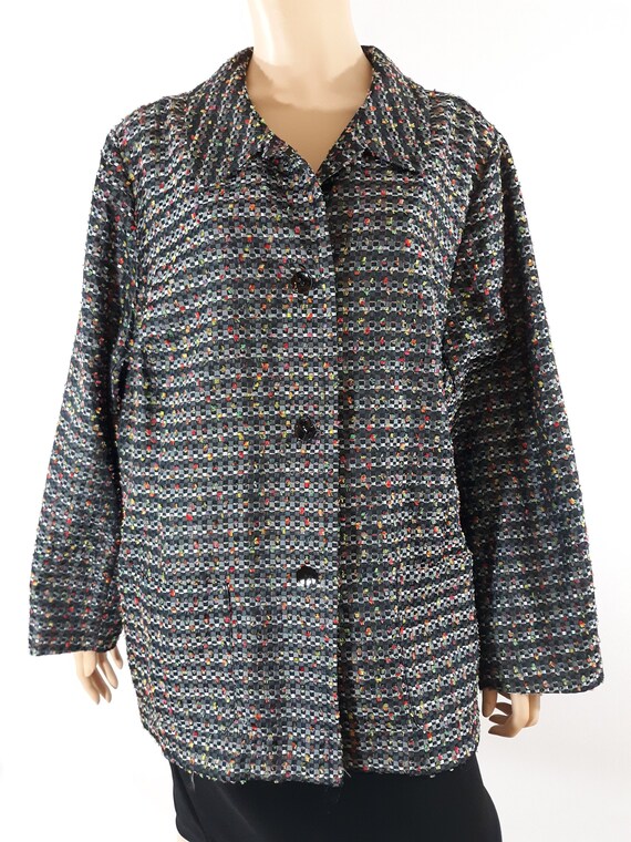 90's Women's Top Jacket Designer Gorgeous Texture… - image 1