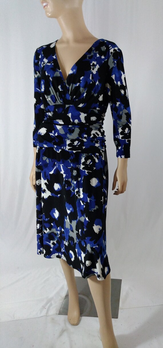 Nine West Dress Women's Dress Abstract Print 3/4 … - image 4